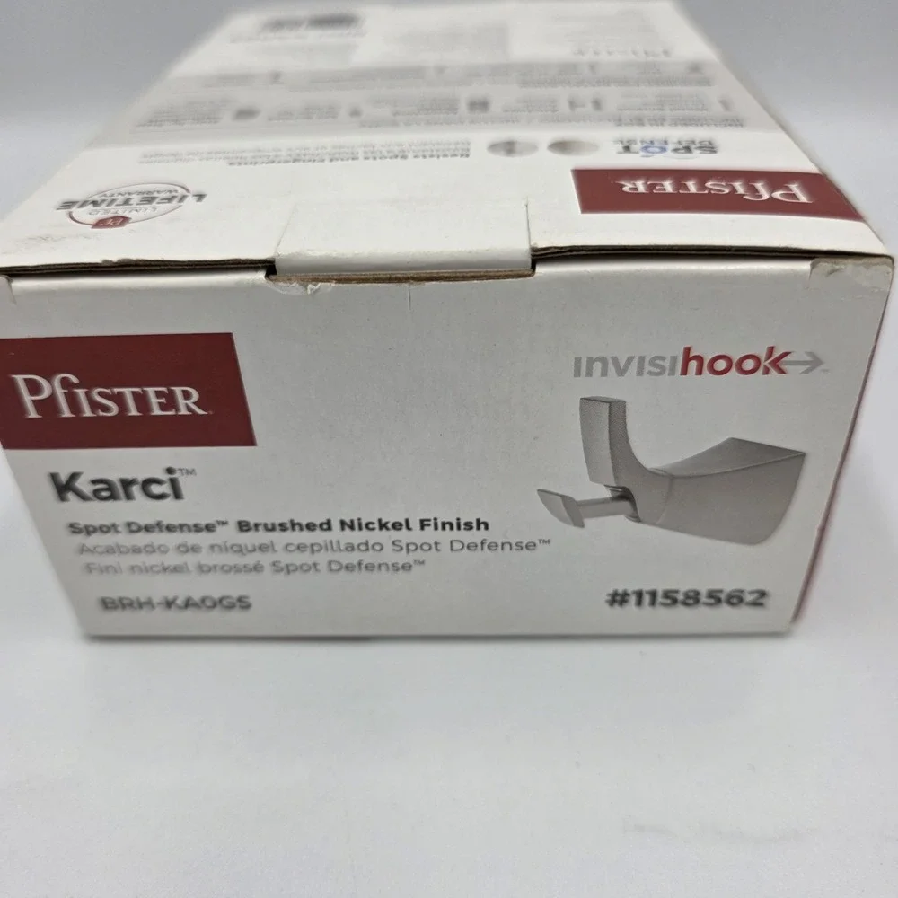 Pfister Karci Spot Defense Brushed Nickel‎ Finish Robe Towel Hook BRH-KA0GS